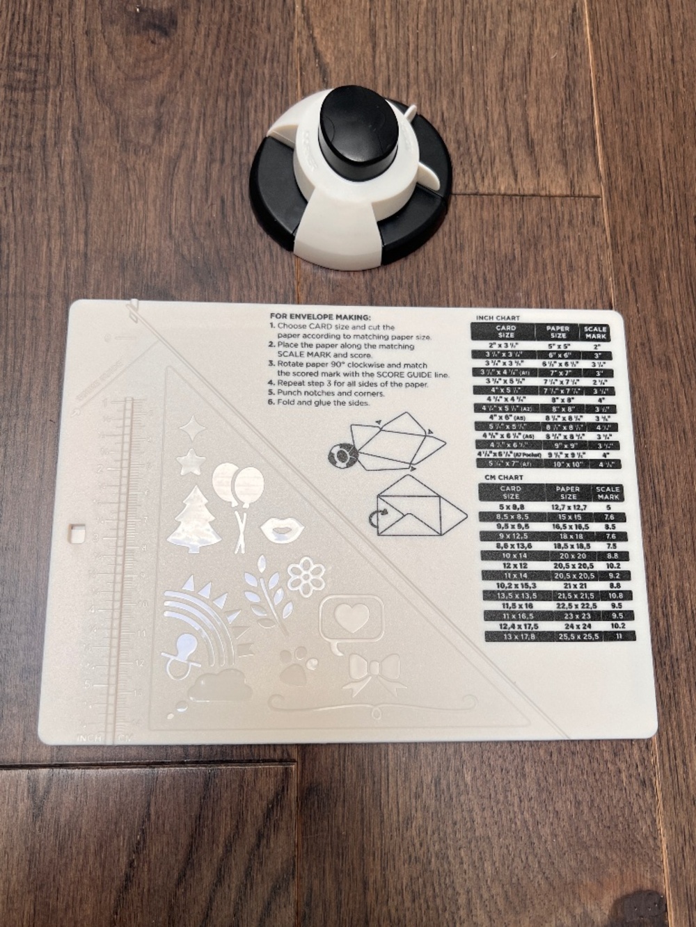 DIY envelope scoring board and punch set